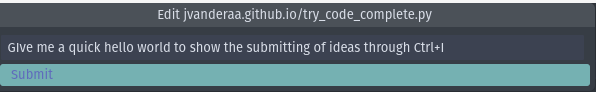 Continue Prompt in VS Code